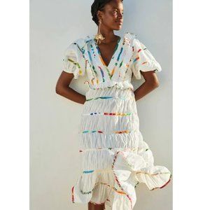 Farm Rio NEW White Midi Dress Size M